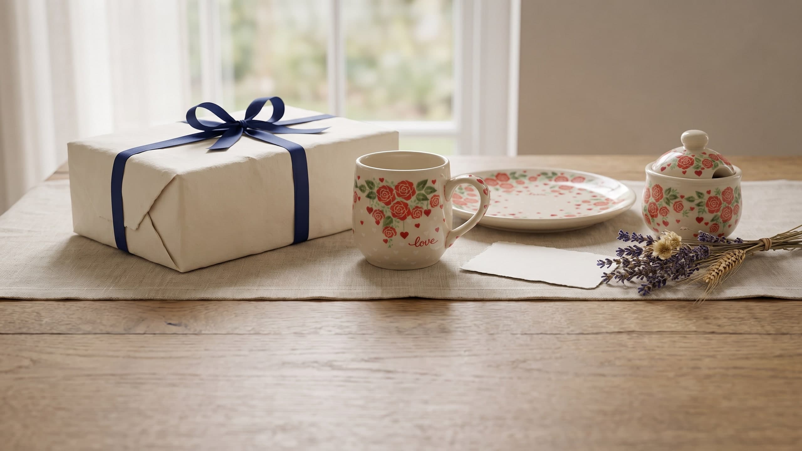 Verpacktes Lady Blue Set – Büttenpapier und Karte